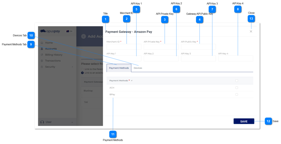 Add Account - Enter Gateway Details - PM