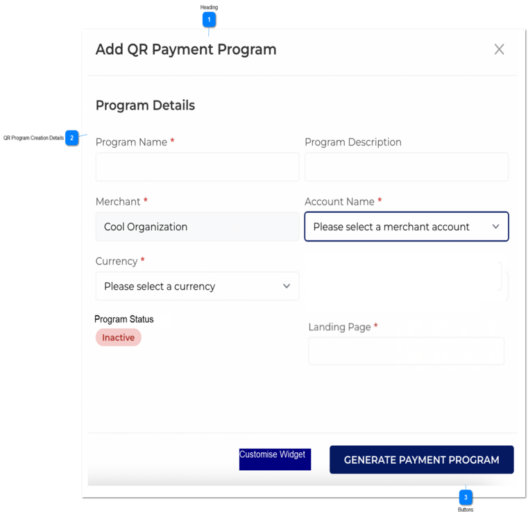 Add QR Payment Programs