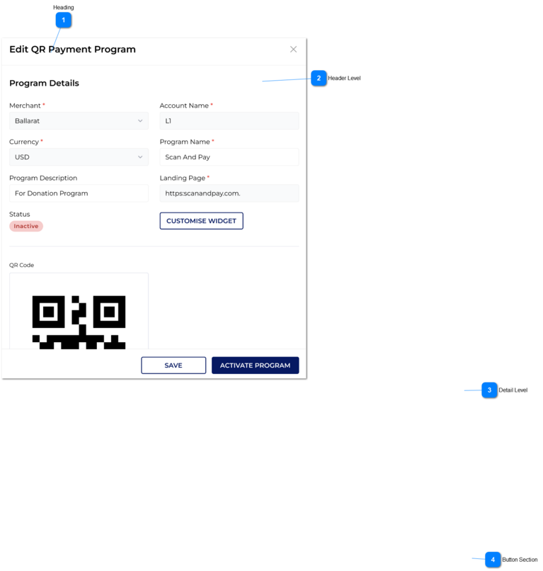Edit QR Payment Program
