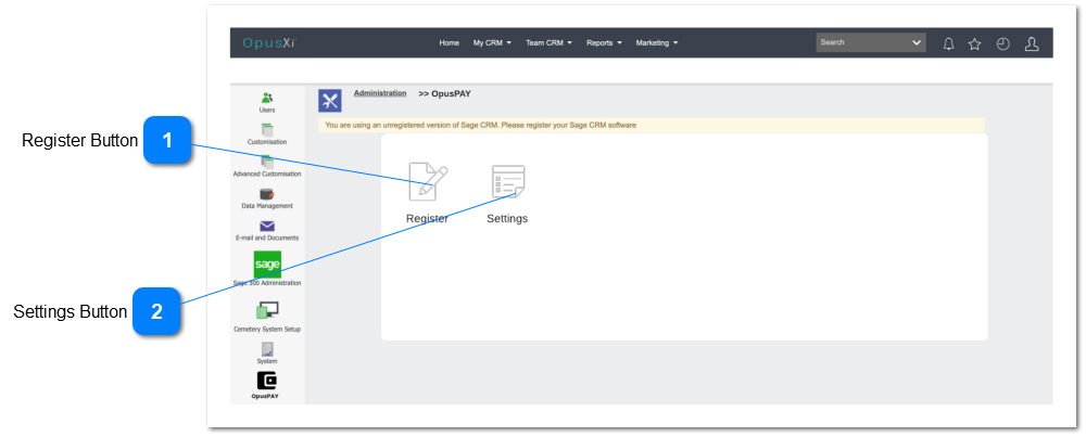 opuspay Administration Functions