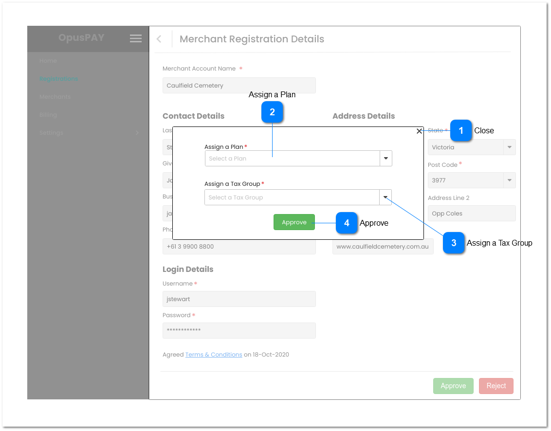 Registration Details Approval