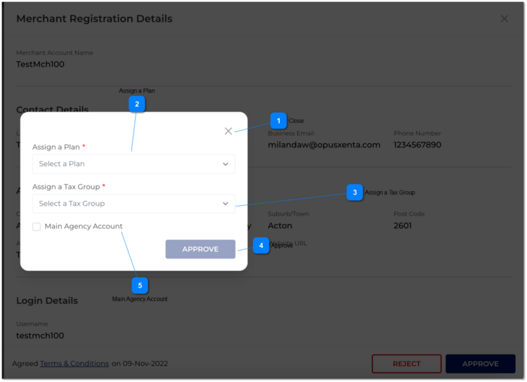 Registration Details Approval