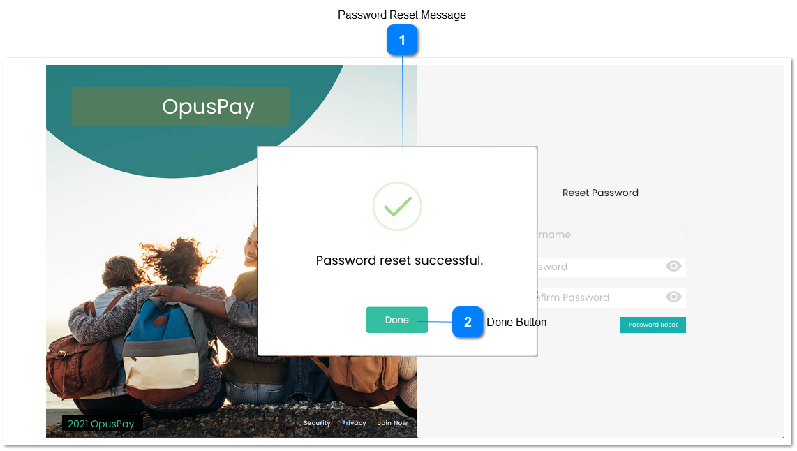 Reset Password Modal