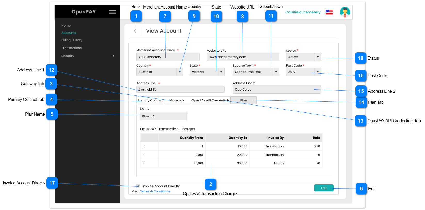 View Account - Plan