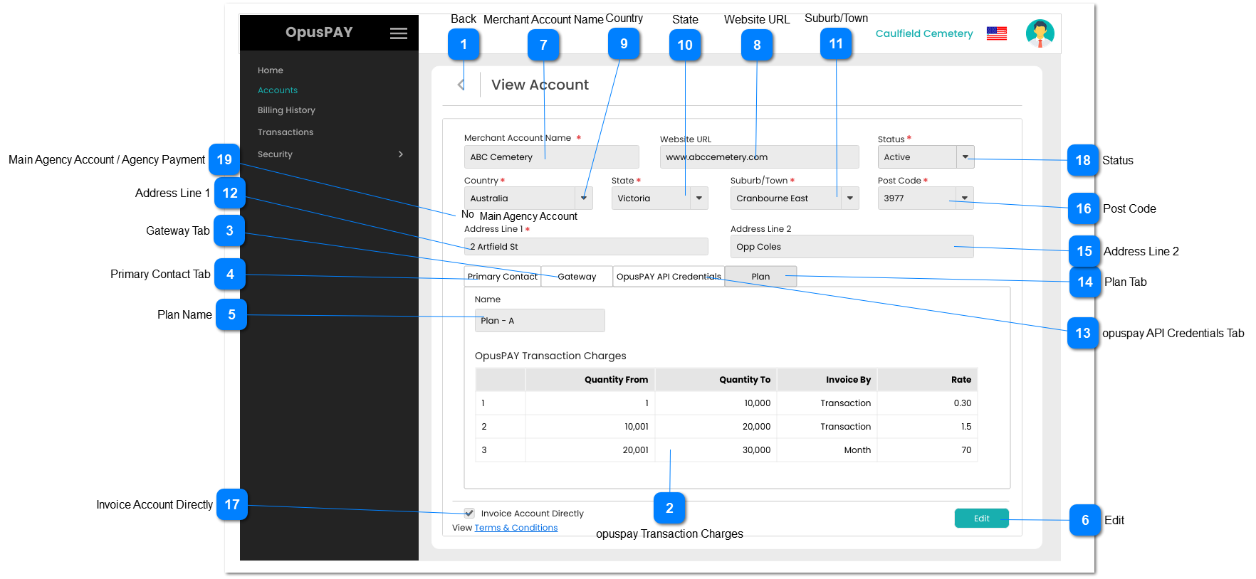 View Account - Plan