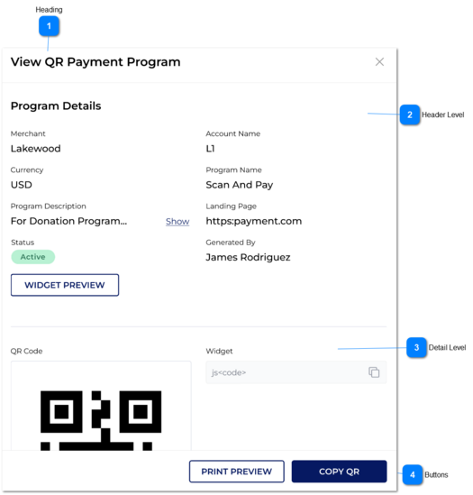 View QR Payment Program